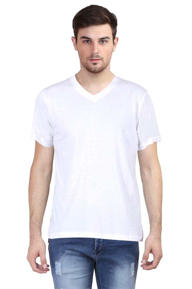 Male V-neck Half Sleeve