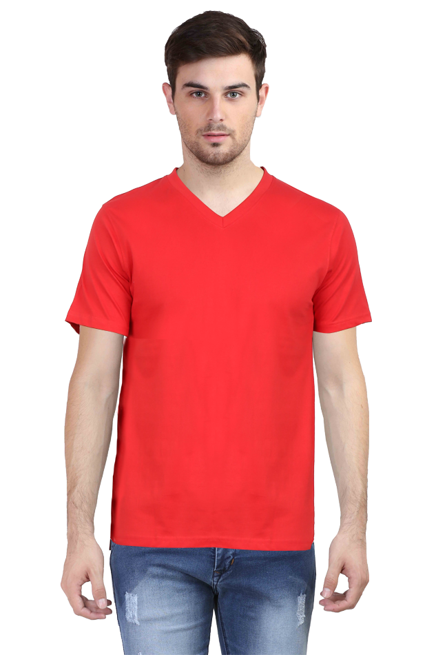 Male V-neck Half Sleeve